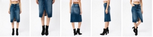 Kancan High Rise Front Slit Midi Skirt